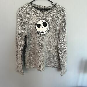 Nightmare Before Christmas Sherpa Jack Skellington Sweatshirt Size Medium